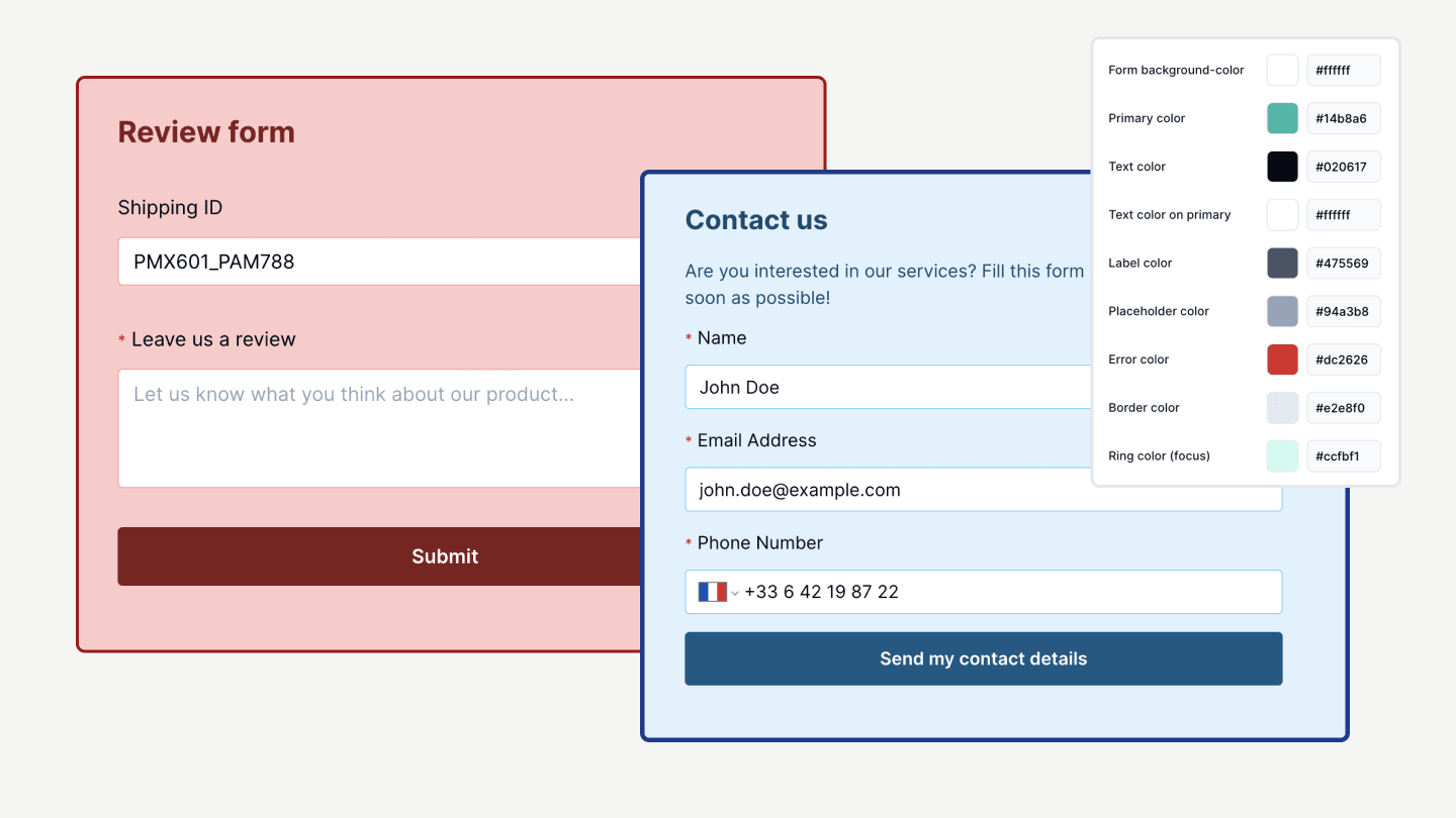 Customize your form to match your brand